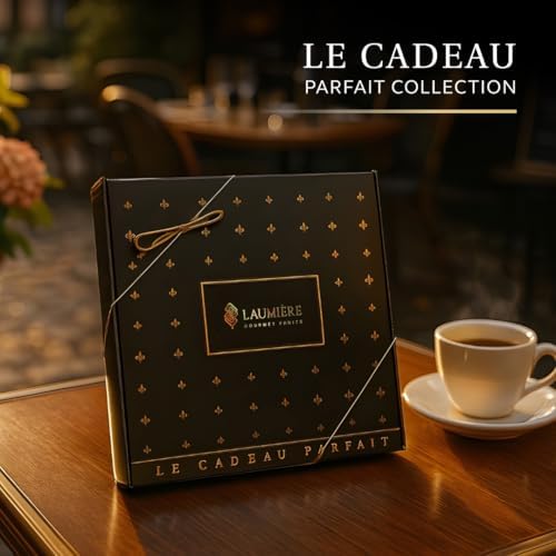 Laumière Gourmet Fruits - Le Cadeau Parfait Collection - Median Gourmet Gift Box (16 Treats) - Hannoukah - Kosher - Vegan Healthy Dried Fruits & Nuts Gift Basket - No Added Cane Sugar Sweets