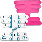 M7 Sport Kinesiology Ankle Tape for Ankle Sprain and Injury Recovery, Pain Relief Therapeutic Tape, Ankle Brace Compression Support, Plantar Fasciitis, Waterproof, Eases Swelling (Pink, 4-Pack)
