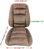 ALIBO Orthopedic Firm Chair Lumbar Support Cushion Set Non-Slip Bottom Coccyx Pads Warm Adjustable Curvature Low Back Pain Relief Relax Pillow for Office,Dinning Chair,Recliners,Sofa and Car Grey