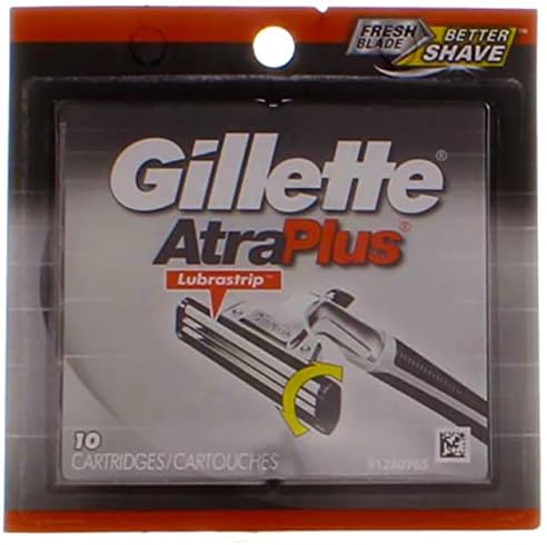 Gillette AtraPlus Cartridges with Lubrastrip, 10-Count Packages (Pack of 2)