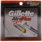 Gillette AtraPlus Cartridges with Lubrastrip, 10-Count Packages (Pack of 2)