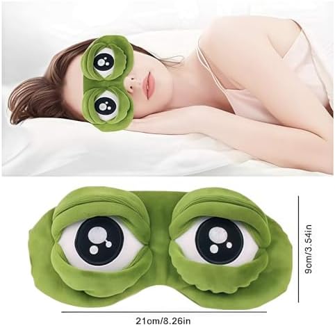 3D Frog Eyes Sleep Mask,Funny Eye Masks for Sleep Cute Animal Eye Mask Family Fun Holiday Gift (2 Pair)