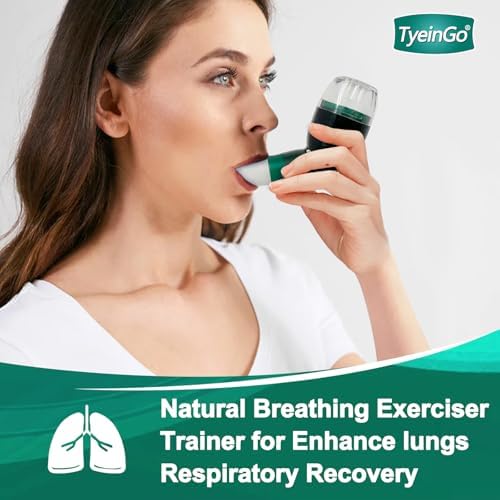 Flutter Valve Device for Lungs, Breathing Exercise Devicefor Lungs, Adjustable Resistance for Natural Mucus Removal, Portable Lung Exerciser Device | Breathing Trainer