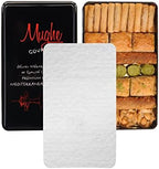 Mughe Gourmet Assorted Baklava Gift Box, 600g (1.32lb) - Authentic Turkish Pastry Tin with Pistachio, Walnut, Cashew and Hazelnut - Halal, Vegetarian Mediterranean Sweets for Birthdays, Christmas and Special Occasions