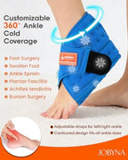 Cold Therapy Machine for Ankle, Ice Therapy Machine with Timer (15/30/45min & Always On), Temperature Display & 3 Flow Modes, Adjustable Cryo Cuff for Post-Surgery Recovery, Pain & Swelling Relief