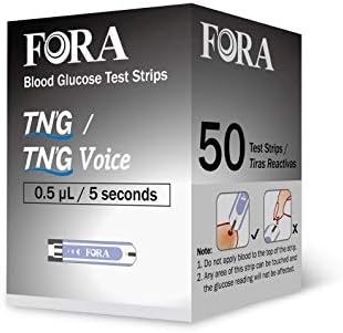 FORA TN'G Voice Blood Glucose Strips (50 Count/Vial, NOT Compatible with FORA Test N'GO Advance Voice Meter) (1)