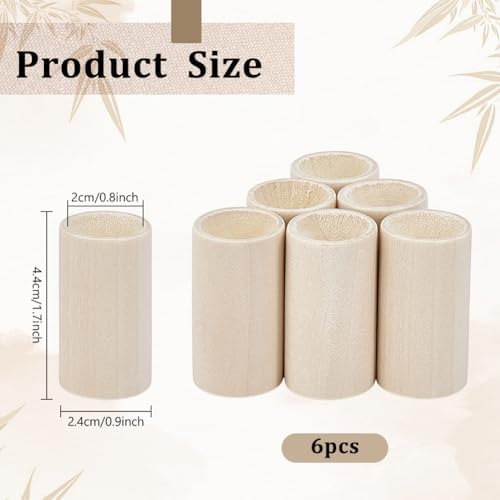 PH PandaHall 6pcs Wooden Essential Oil Diffuser Small Wood Fragrance DIffusers, Round Wooden Aromatherapy Diffuser for Home Bedroom Office Toilet Car Yoga Room Sauna Room, 1.7x0.9 inch