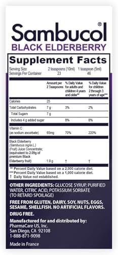 Sambucol Black Elderberry Syrup and Gummies for Kids - Elderberry Supplement with Vitamin C and Zinc, Syrup & Chewable Gummies for Children - 7.8 Fl Oz, 30 Count Bundle
