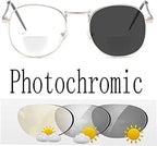 Photochromic Gray Bifocal Reading Glasses Transition Sunglasses Readers