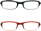 2 Pairs Folding Reading Glasses w Travel Case