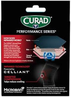 CURAD Performance Series Infrared Knee Support, Elastic Knee Sleeve for Pain Management, Compression Support for Recovery and Performance, Powered by CELLIANT Technology, Large/X-Large