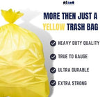 Plasticplace 32-33 Gallon Trash Bags │ 1.5 Mil │ Yellow Garbage Can Liners │ 33’” x 39” (100 Count), W33Y15