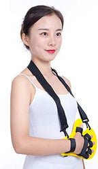 Finger Training Device，Finger splint hand Stroke Rehab Equipment Finger Orthotics Fingerboard Stroke Hemiplegia Finger Orthotics Points for Stroke/Hemiplegia/Traumatic Brain Injury Suitable for Left and Right Han … (Yellow)