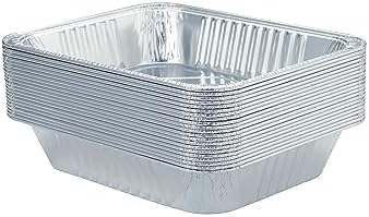 Aluminum Pans 9x13 Disposable Foil Pans (10 Pack) Half Size Deep Steam Table Pans Extra Thick for Baking, Cooking, Roasting, Heating, Serving & Lining Steam-Table Trays