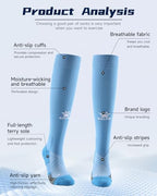 KELME Soccer Socks (1/3 pairs) Sport Cushioned Knee High Socks Athletic Softball Baseball Socks for Adult Youth