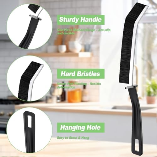 Crevice Cleaning Brush Set, 3 Pack Narrow Gap Brush for Home Use