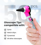 Zyrev ZetaLife Otoscope Cover Plastic Otoscope Specula Tips, Disposable Ear Specula Pack of 50 2.5/4 mm Disposable Covers
