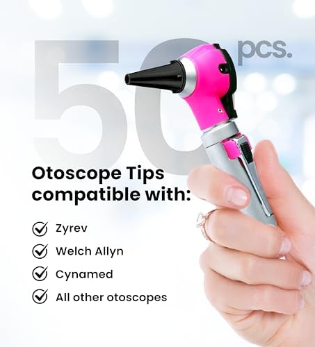 Zyrev ZetaLife Otoscope Cover Plastic Otoscope Specula Tips, Disposable Ear Specula Pack of 50 2.5/4 mm Disposable Covers