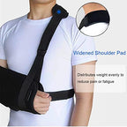Arm Sling Shoulder immobilizer for Shoulder Injury with Back Belt Men & Women Shoulder Immobilizer Left and Right Arm Lightweight Rotator Cuff Arm Support for Elbow Wrist Injury -(Size L)