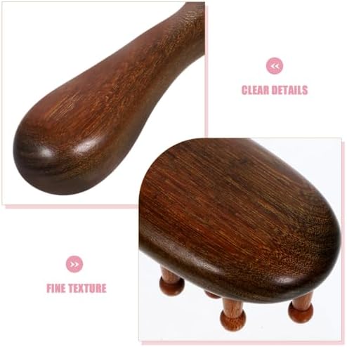 Wide Tooth Massage Comb with Ergonomic Handle - Natural Wood Scalp Massager for Hair Detangling Blood Circulation and Headache Relief Portable Hair Care Tool 6.77In