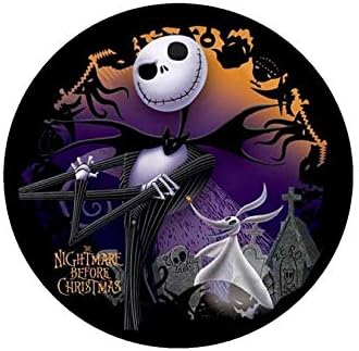 JACK Nightmare Before Christmas ROUND Edible Icing Image Cake topper Birthday Decoration sugar sheet Skellington sally halloween party