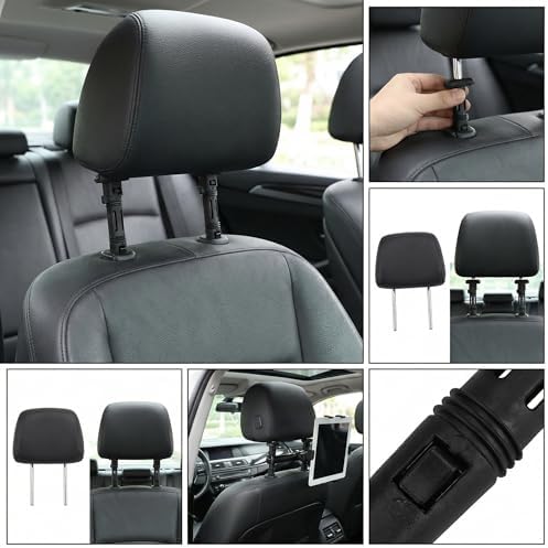 5Pcs Adjustable Locking Car Seat Headrest Guide Inserts Durable Plastic Headrests Post Guide Tubes for Front Seat Maintenance and Comfortable Support