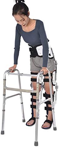 Orthopedic Hinged ROM Knee Waist Support Brace,Hinged Knee Brace ROM Adjustable Post Op Knee Support Orthosis,Include Left and Right Feet for Sports Trauma, Sprains, Arthritis, ACL, Meniscus Tear