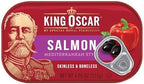King Oscar Premium Salmon in Olive Oil, Mediterranean Style, 4.05-Ounce Cans (Pack of 12, Packaging May Vary), Skinless & Boneless Salmon