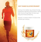 Dabur Glucose - Glucose Powder - Fortified with Vitamin D and Calcium - A Tasty Orange - 500 Grams