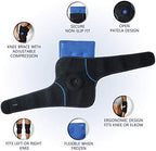 ComfiLife Knee Ice Pack with Wrap Reusable Hot & Cold Therapy Gel Pack Adjustable Compression Support for Injuries, Pain, Surgery, Arthritis, Meniscus and More
