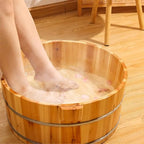 Wooden Foot Soaking Tub | Relaxing Foot Spa Bucket for Home Use | Natural Solid Wood Foot Bath Barrel for Ultimate Foot Care & Relaxation Nature 13.8x6.3 Inch