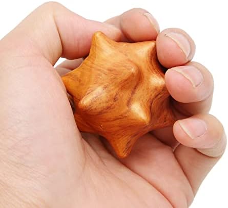 Wooden Palm Relaxing Spiky Hand Massage Balls for Elderly Acupoint Massage