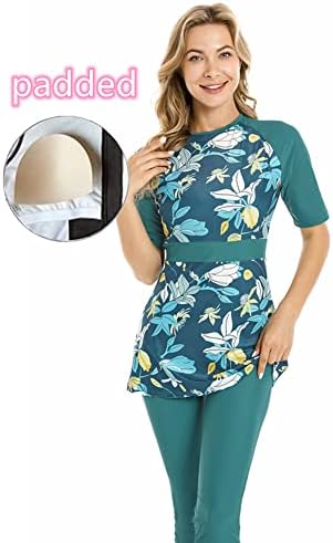 Modest Swimsuit Women's Rash Guard Short Sleeve Swimwear Modesty Swimming Costume Surfing Suit Burkini