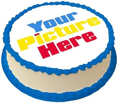 Custom Edible Cake Image Personalized Make your Own Cake Toppers 1/4 8 x 11 Inches Birthday Cake Topper Multiple Sizes (8 Inches Round)