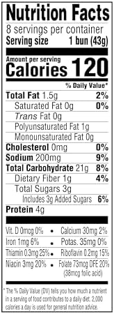 Amazon Grocery, White Enriched Hamburger Buns, 12 Oz, 8 Ct