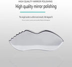 Stainless Steel Gua Sha Facial Tool, Metal Gua Sha Board Facial Tool Lymphatic Drainage Skin Care Massager for Body Eye Neck (Silver)