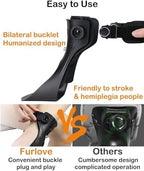 AFO Drop Foot Brace, Upgraded Medical Foot Up Ankle Foot Orthosis Support with Inflatable Airbag for Hemiplegia Stroke Shoes Walking Foot Stabilizer (Right, Small)