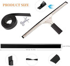 2 Pcs 41 Inch Squeegee Replacement Rubber Blade, Household Silicone Squeegee Refill for Window, Glass, Shower Doors Cleaning