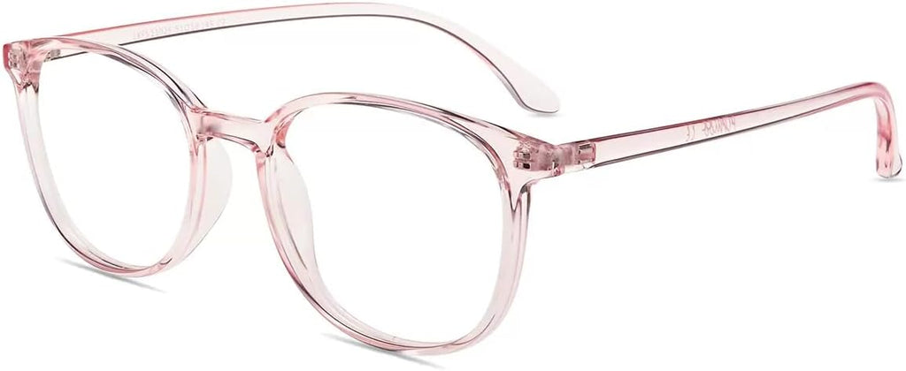 Firmoo Anti Blue Ray Computer Reading Glasses, Vintage Chic Square TR Frame, Anti Eyestrain UV400 Protection Glasses for Women（Pink, 1.50）