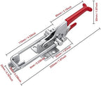 Accessbuy Heavy Duty Large Toggle Clamp Latch,2000Lbs Holding Capacity,Self-Lock U-Bolt Adjustable Latch for Tire Carrier,Industrial EquiIpment,Boxcar,Smoker Lid and More 7.87 Inch (2Pack)