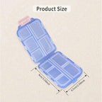 Pill Organizer for Travel - Compact Medicine Pill Box with Daily Compartments, Perfect for Travelers and Elderly(Blue)