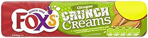 Fox's Ginger Crunch Creams Biscuits 12 x 168g Packs (Bulk Buy)