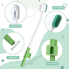 Didaey 10 Pcs Suction Swab Toothbrush Care Disposable Oral Swab Suction Toothbrush for Machine Sponge Individually Wrapped for Elderly Adults Oral Dental Mouth Care (Green)