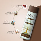 SESA Ayurvedic Strong Roots Hair Shampoo And Conditioner 200Ml Strengthening Roots Nourishes Scalp Paraben & Sulphate Free For Men & Women, 6.76 oz