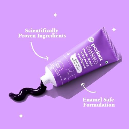 Whitening Toothpaste-125g | Purple Toothpaste for Teeth Whitening | Teeth Stain Remover | Enamel Safe & Effective Teeth Whitener Oral Care | Grape Mint