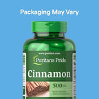 Puritan's Pride Cinnamon 500mg, Supports Healthy Sugar Metabolism & Heart Health, 200 Capsules