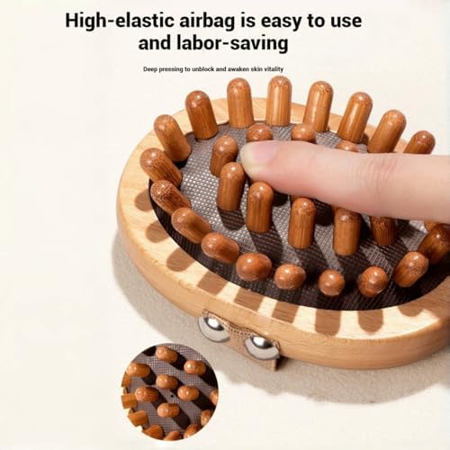 Wooden Massage Comb, Body Scalp, Gua sha Massage Tool- Natural Wooden Comb for Relaxation and Hair Health Massage Brush for Circulation and Stress Relief, Trigger Point Massage Tool.
