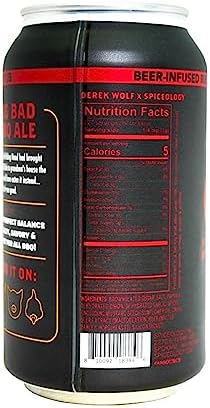 Spiceology & Derek Wolf - Big Bad BBQ Ale - Beer-Infused Barbecue Rubs, Spices and Seasonings - Use On: Beef, Chicken, Pork, Seafood, Vegetables, Marinades, or Sauces - 8 oz Can with Resealable Lid