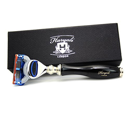 5 Edge Shaving Razor With Black Handle Beard and Mustache Safety Razor For Mens Perfect Shave