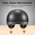 HANGSUN Handheld Neck Back Massager for Pain Relief Deep Tissue, Electric Double Head Percussion Massage MG460 for Shoulder, Leg, Foot, Muscles, Full Body, Corded, 2.3 lb
